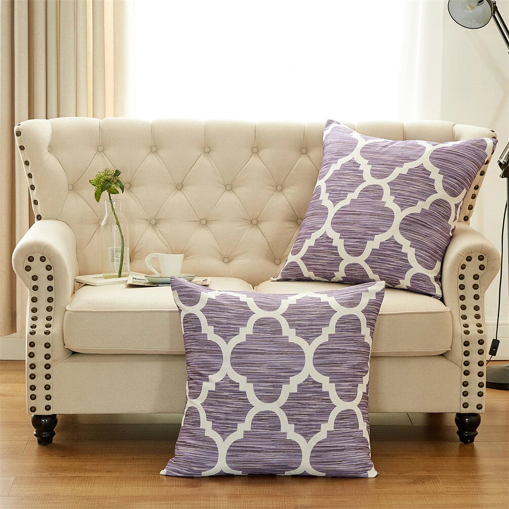 2 x Decorative Honor Throw Pillow Covers for Couch Bed Sofa Simple Pillow Cases