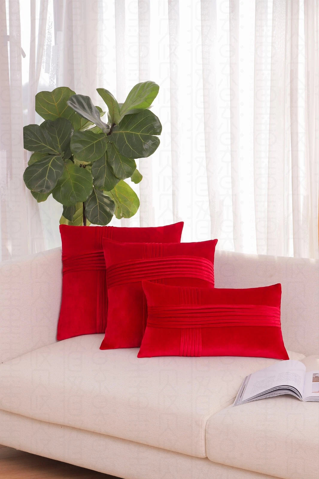 2 Pack Throw Pillow Covers  Sofa Decor Cushion Cases Velvet Premium Cushion