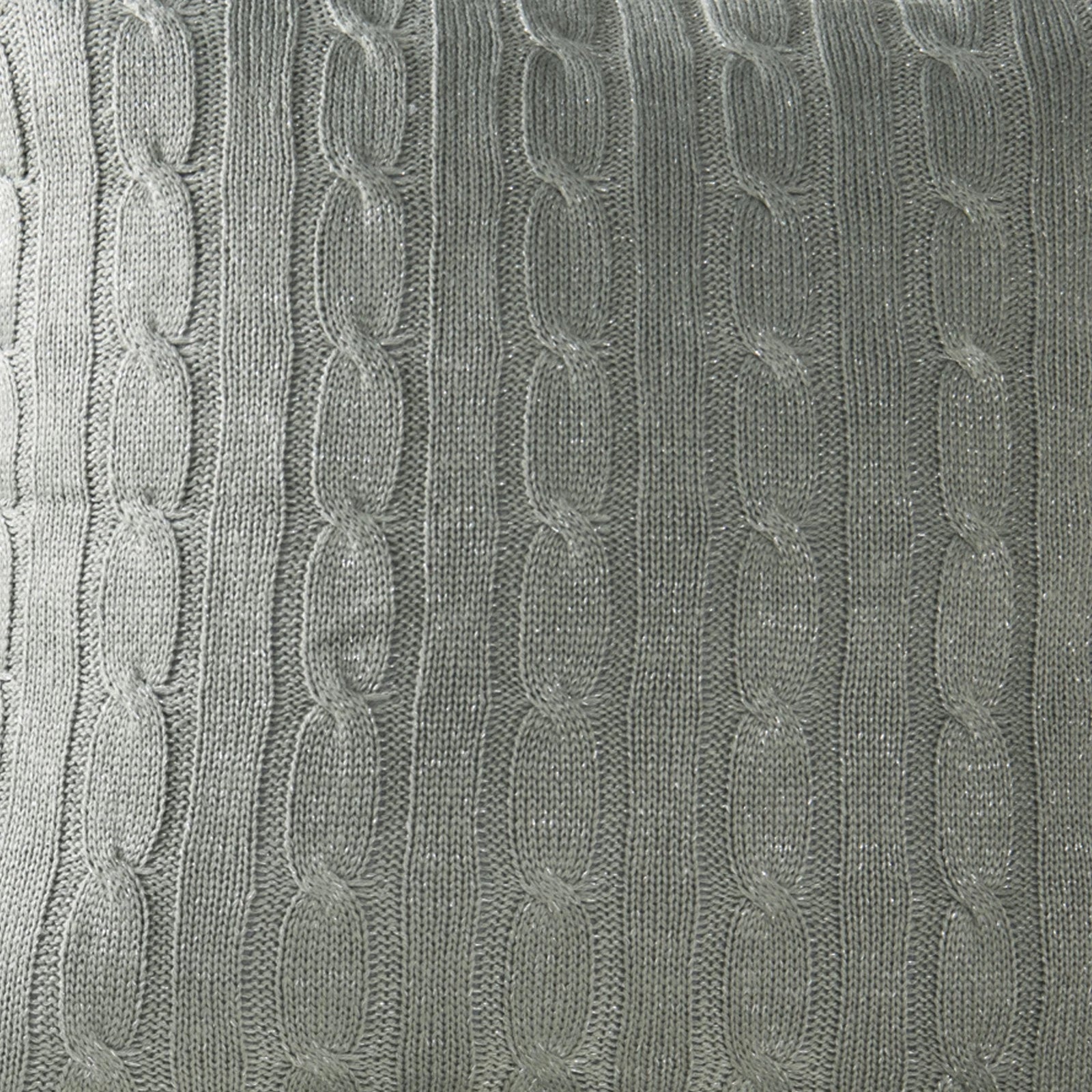 2x Cable Knit Decorative Throw Pillow Cover Square Warm Cushion Cover for Couch