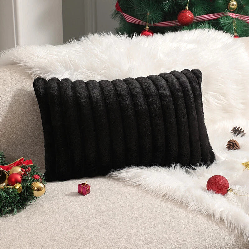 16" 18" 20" 22" 24" Plush Velvet Cushion Cover Sofa Bed Soft Plain Pillow Case