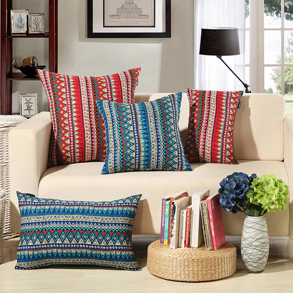 Boho Ethnic Printed Cushion Cover Pillowcase Waist Throw Sofa Pillow Cover Decor