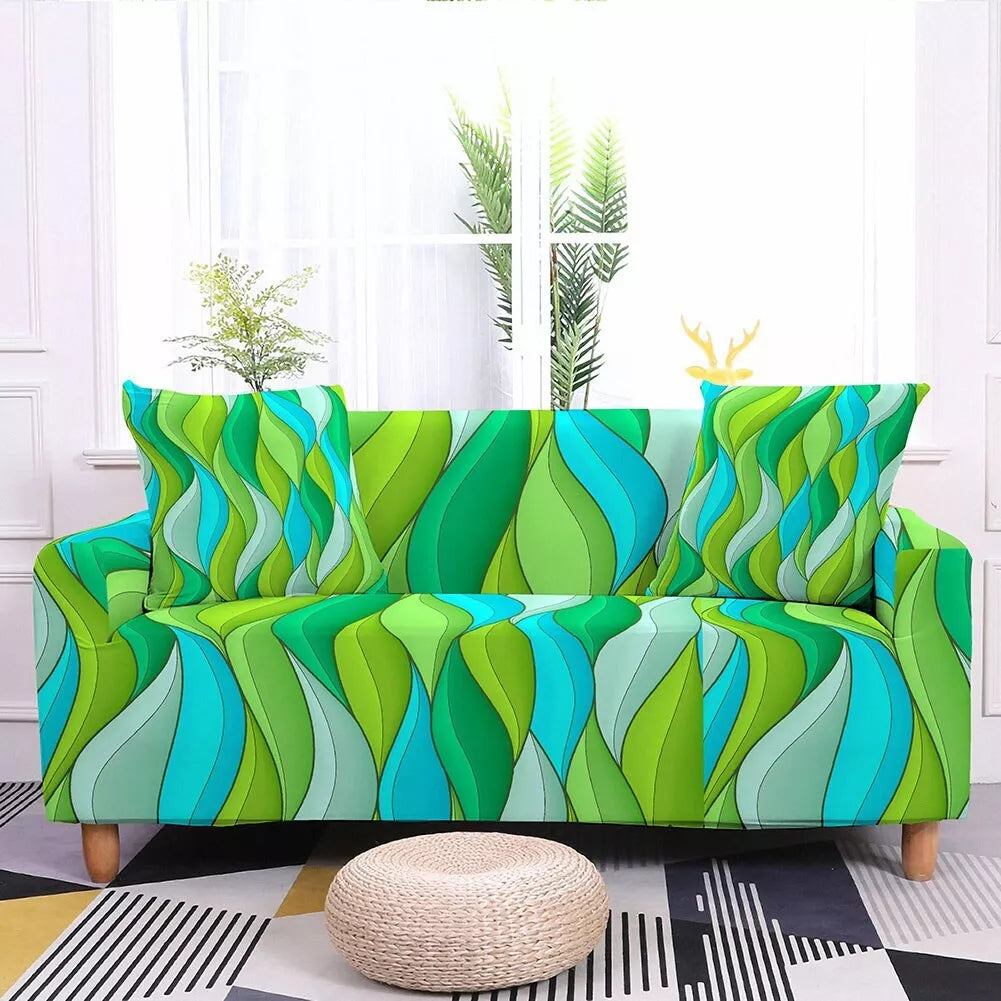 3D Printed Elastic Sofa Covers for Living Room L Shape Geometric Seater