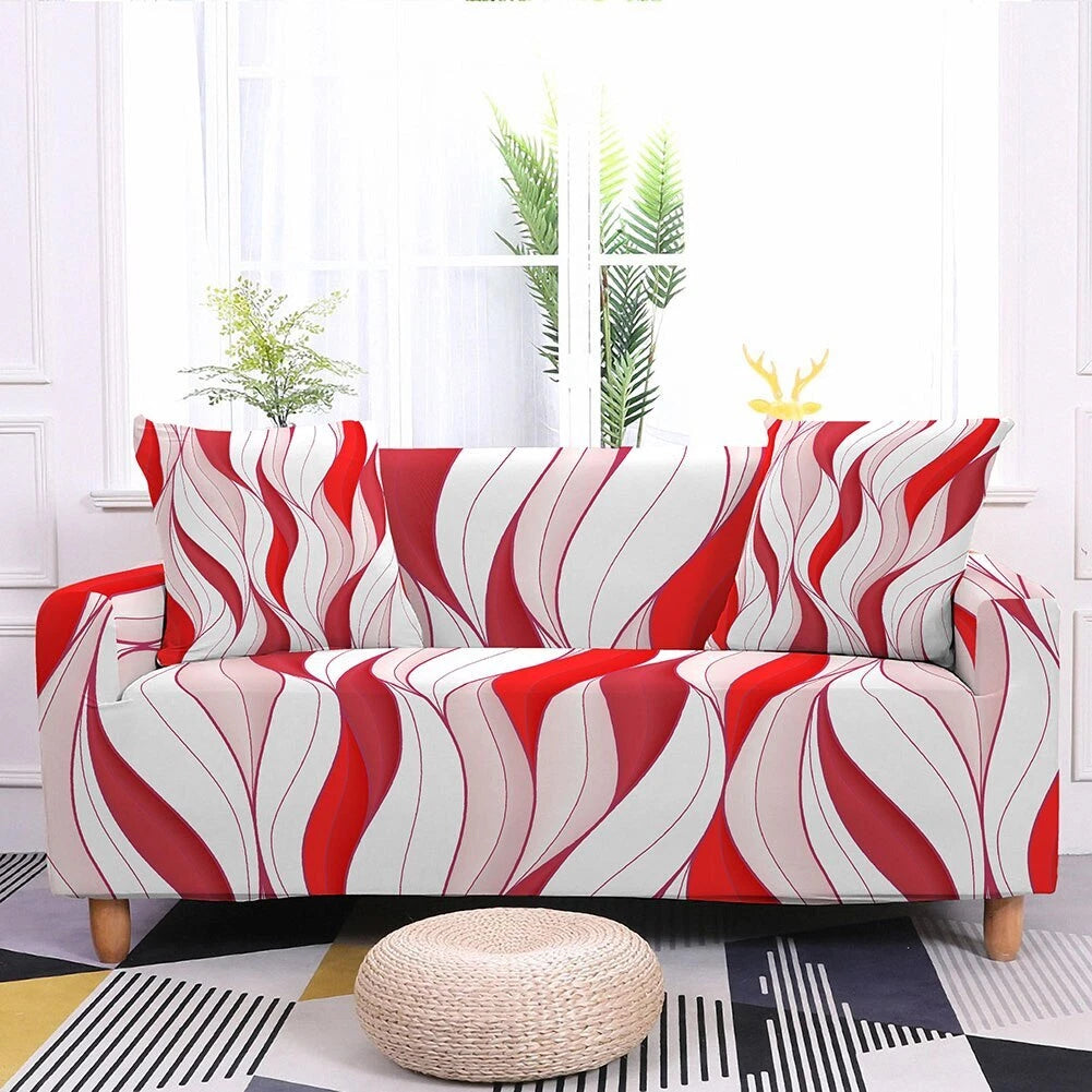 3D Printed Elastic Sofa Covers for Living Room L Shape Geometric Seater