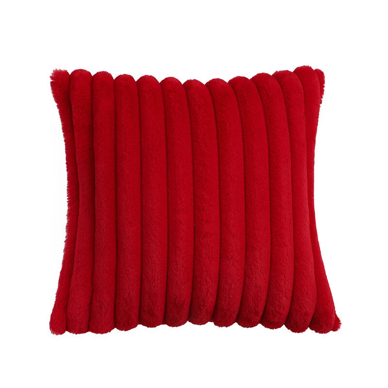 16" 18" 20" 22" 24" Plush Velvet Cushion Cover Sofa Bed Soft Plain Pillow Case