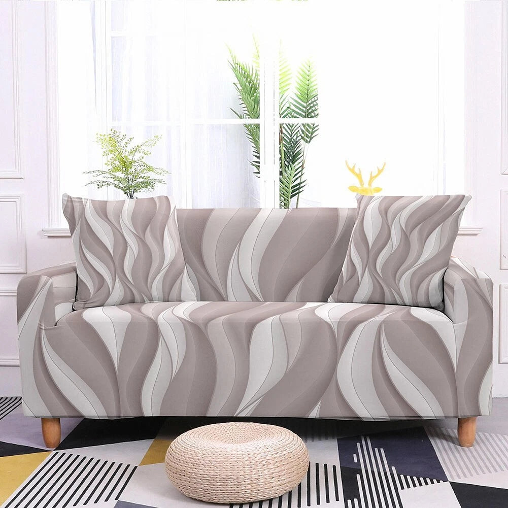 3D Printed Elastic Sofa Covers for Living Room L Shape Geometric Seater