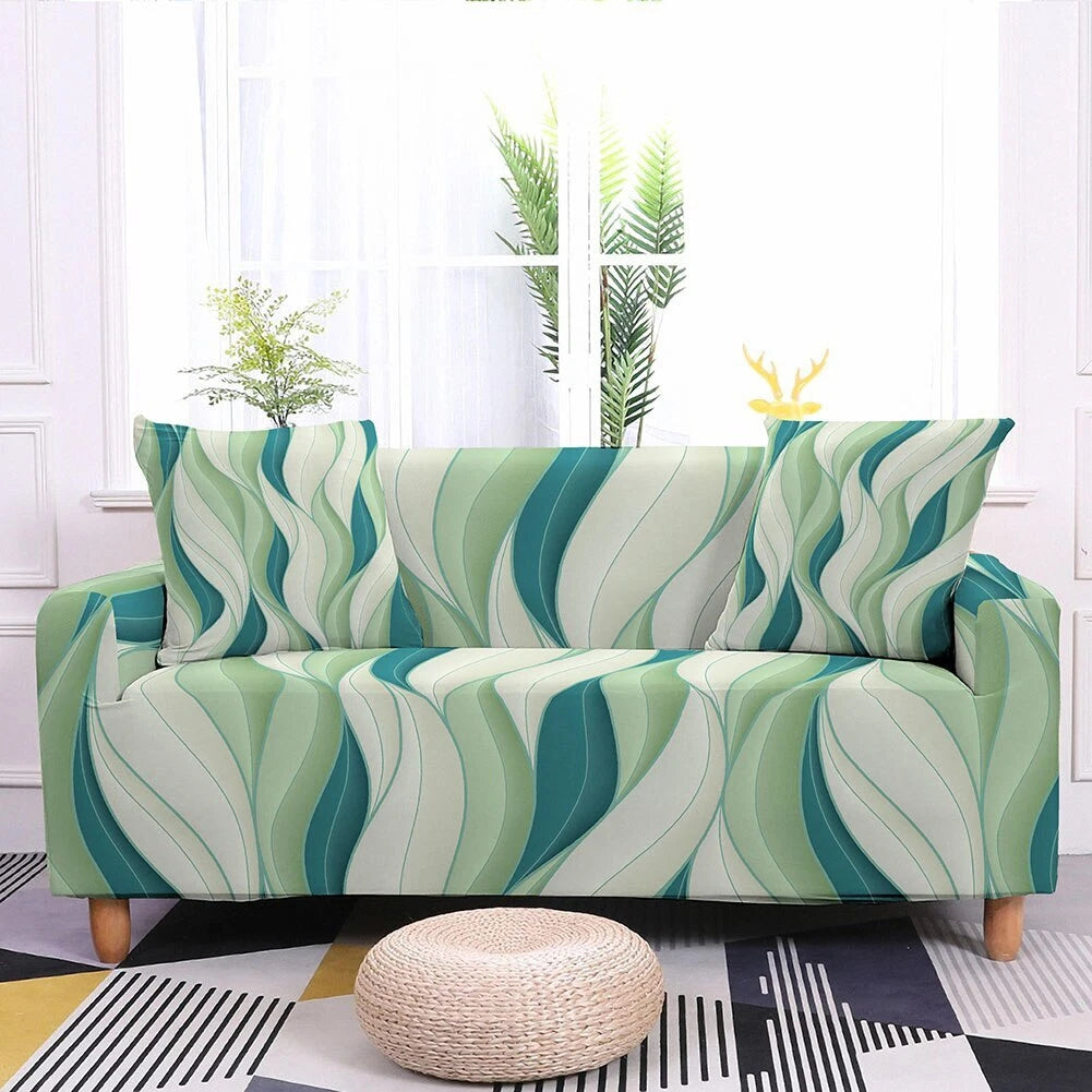 3D Printed Elastic Sofa Covers for Living Room L Shape Geometric Seater