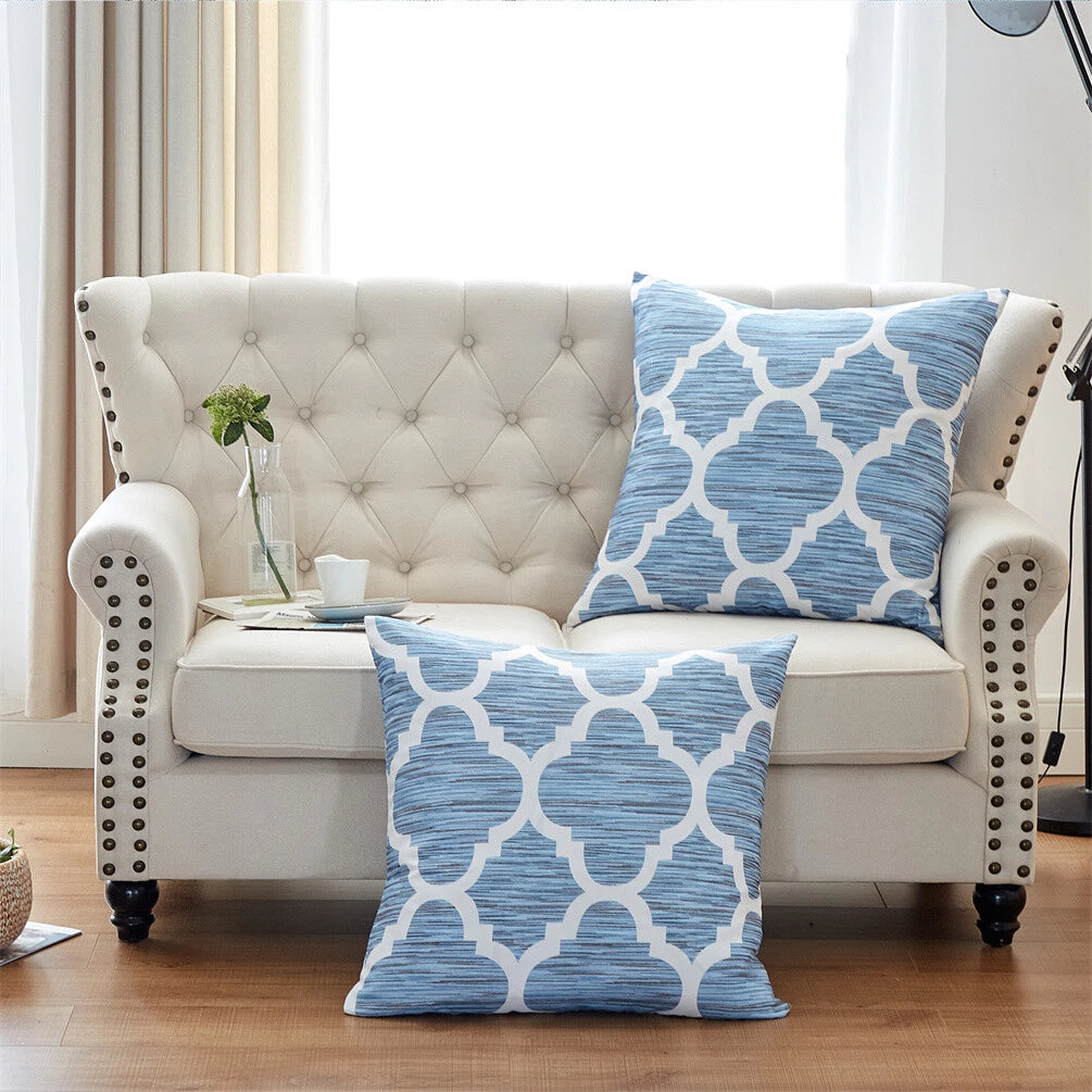 2 x Decorative Honor Throw Pillow Covers for Couch Bed Sofa Simple Pillow Cases