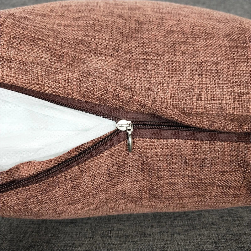 1PC Pillowcase Cushion Cover Throw Waist Pillow Case Cotton Linen Sofa Couch Bed