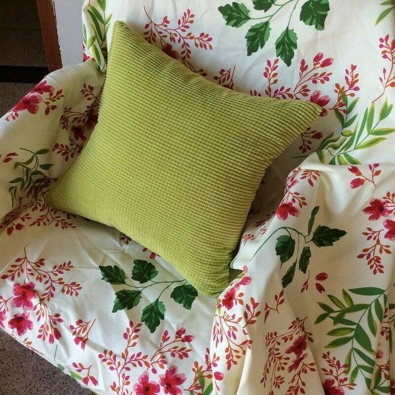 2X Large Plain Corduroy Cushion Covers Durable Fabric Pillow Cases Sofa Bed New