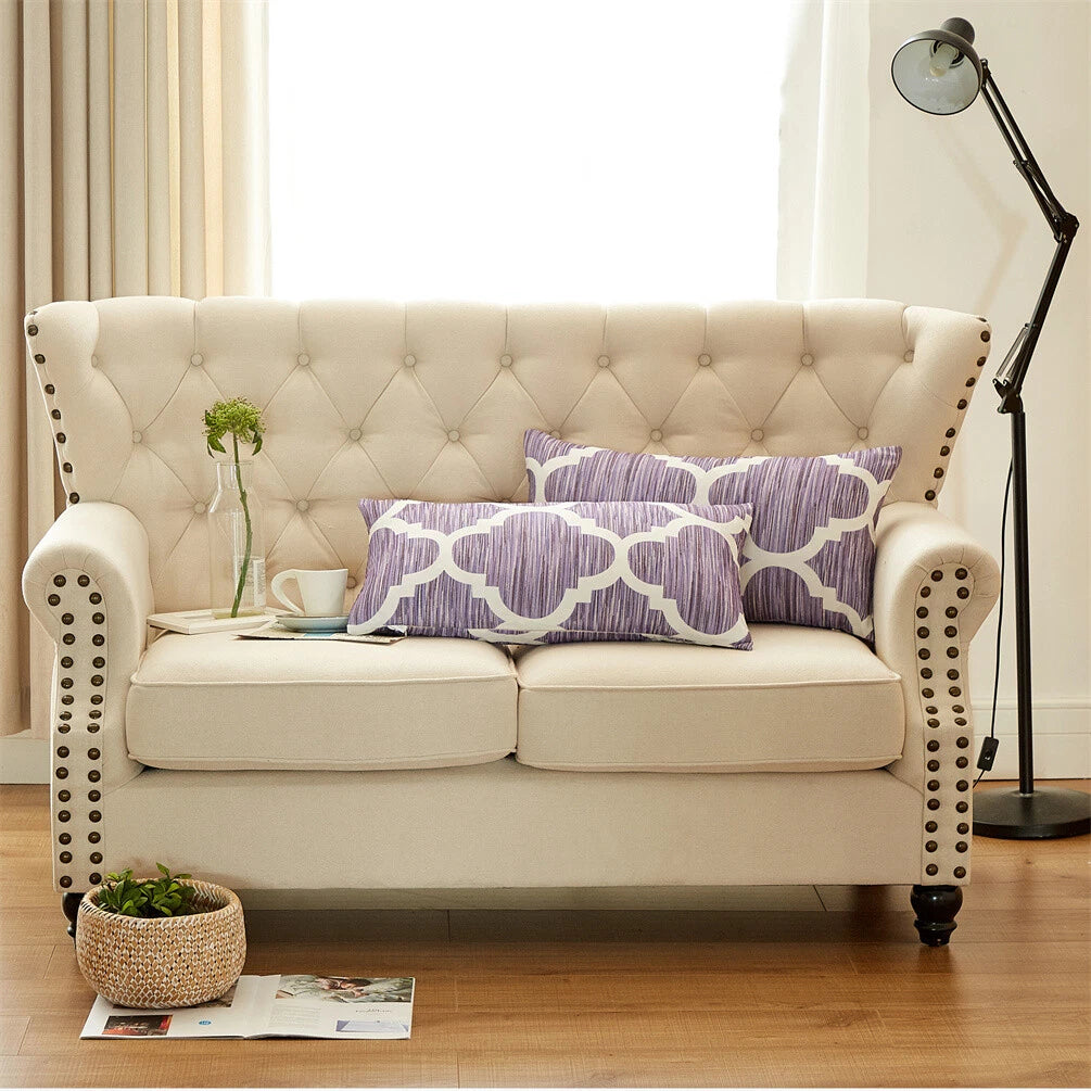 2 x Decorative Honor Throw Pillow Covers for Couch Bed Sofa Simple Pillow Cases