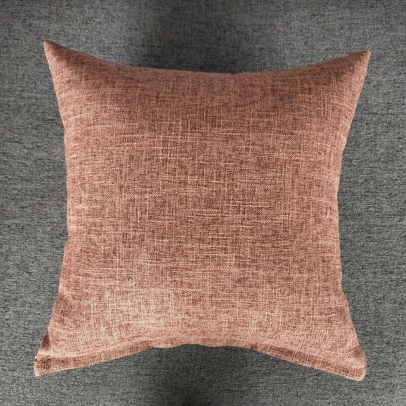 1PC Pillowcase Cushion Cover Throw Waist Pillow Case Cotton Linen Sofa Couch Bed