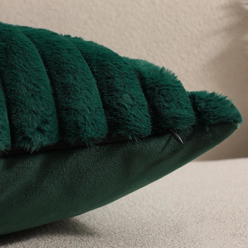 16" 18" 20" 22" 24" Plush Velvet Cushion Cover Sofa Bed Soft Plain Pillow Case