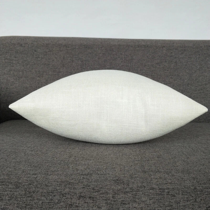 1PC Pillowcase Cushion Cover Throw Waist Pillow Case Cotton Linen Sofa Couch Bed