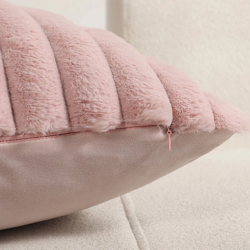 16" 18" 20" 22" 24" Plush Velvet Cushion Cover Sofa Bed Soft Plain Pillow Case