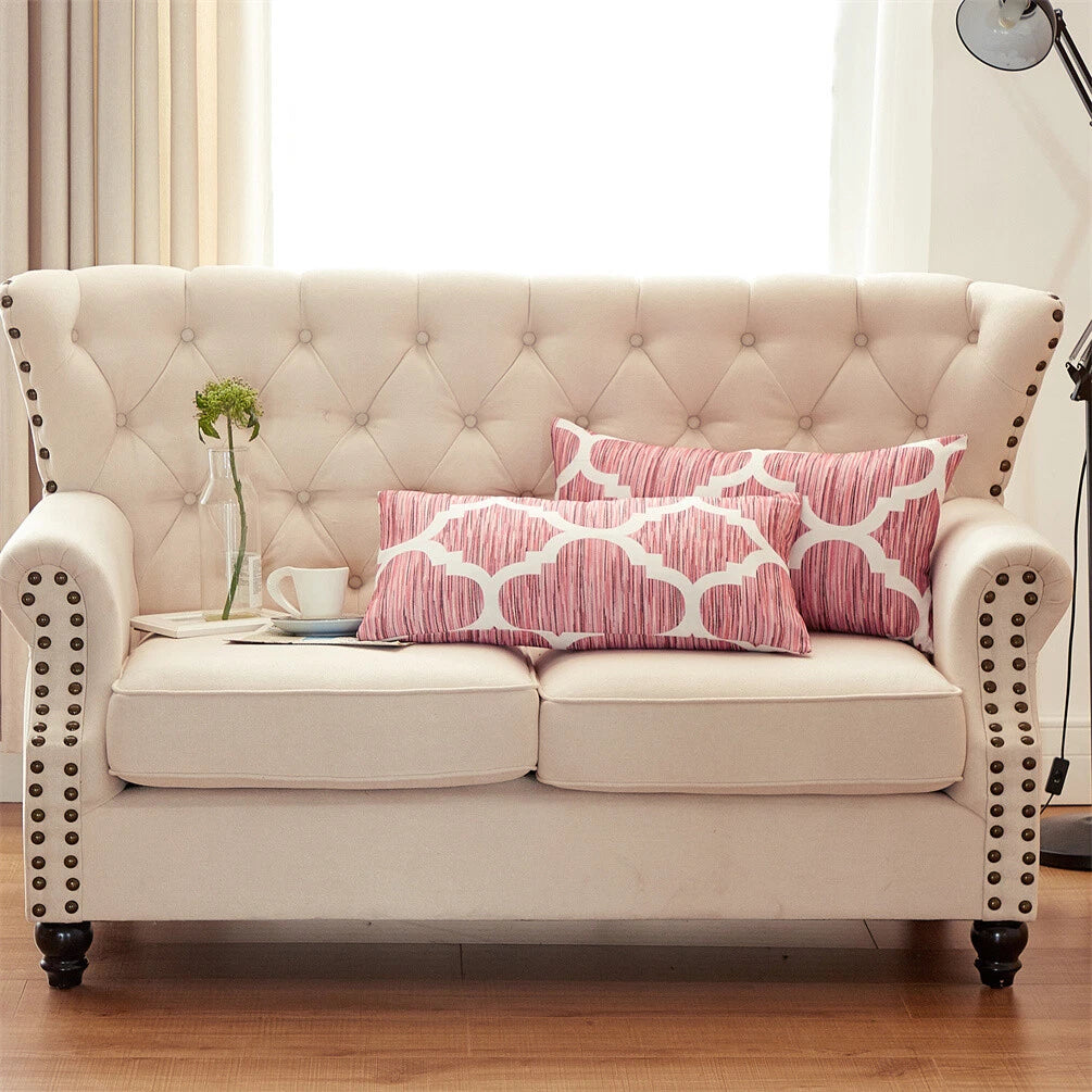 2 x Decorative Honor Throw Pillow Covers for Couch Bed Sofa Simple Pillow Cases