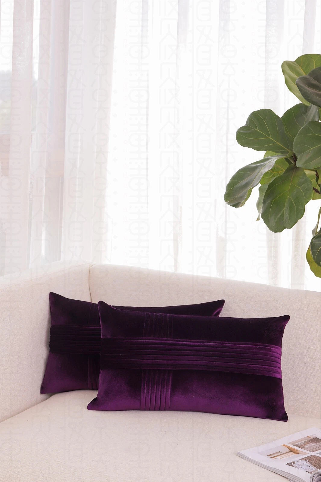 2 Pack Throw Pillow Covers  Sofa Decor Cushion Cases Velvet Premium Cushion