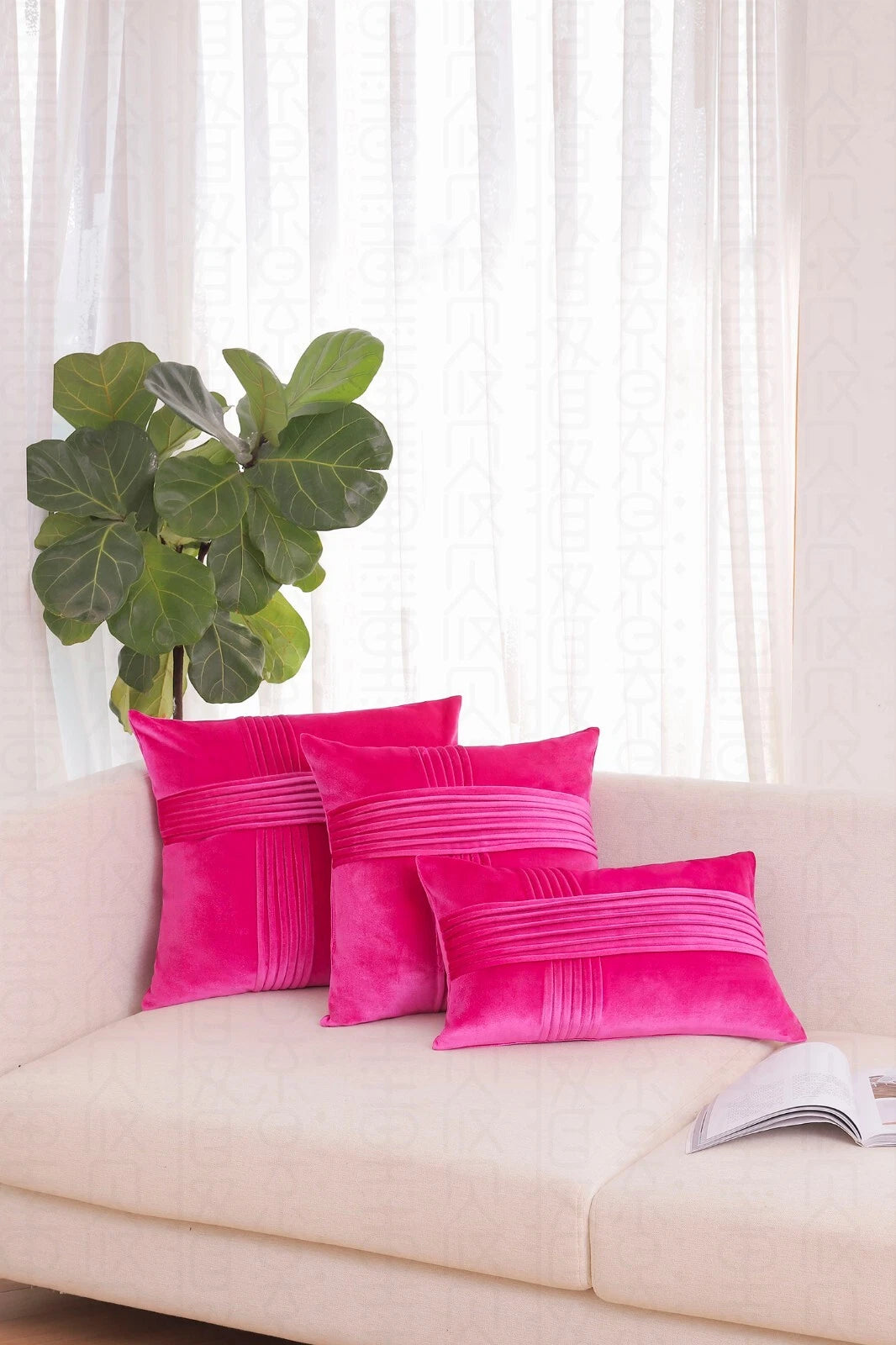 2 Pack Throw Pillow Covers  Sofa Decor Cushion Cases Velvet Premium Cushion