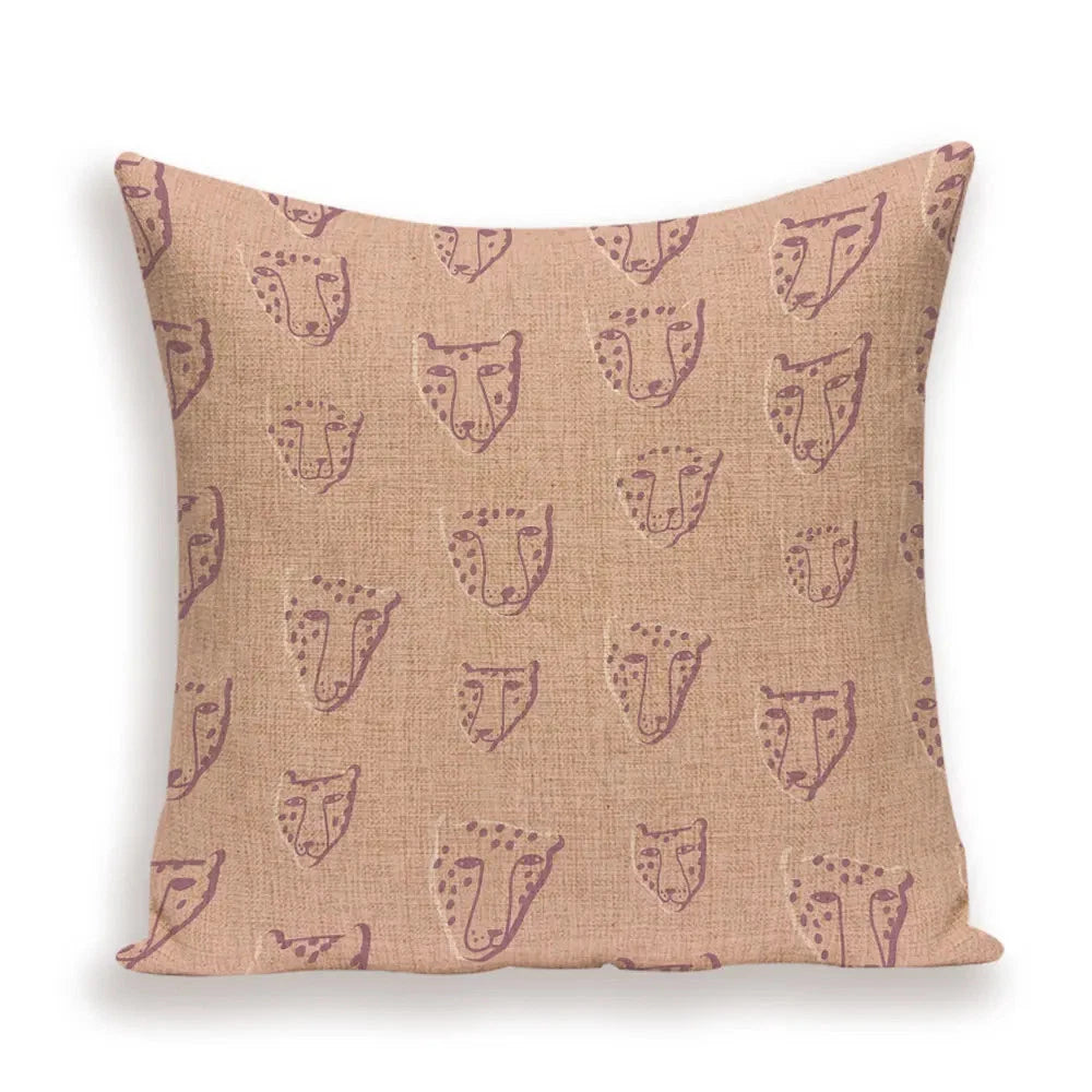 Animal Style Tiger Cushion Case Autumn Jungle Pillowcase Sofa Bed Cushions Cover