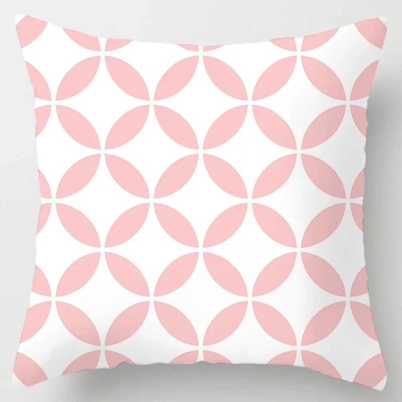 45x45cm Pink Printed Pillowcase Decoration Sofa Cushion Cover Bed  Home  Car