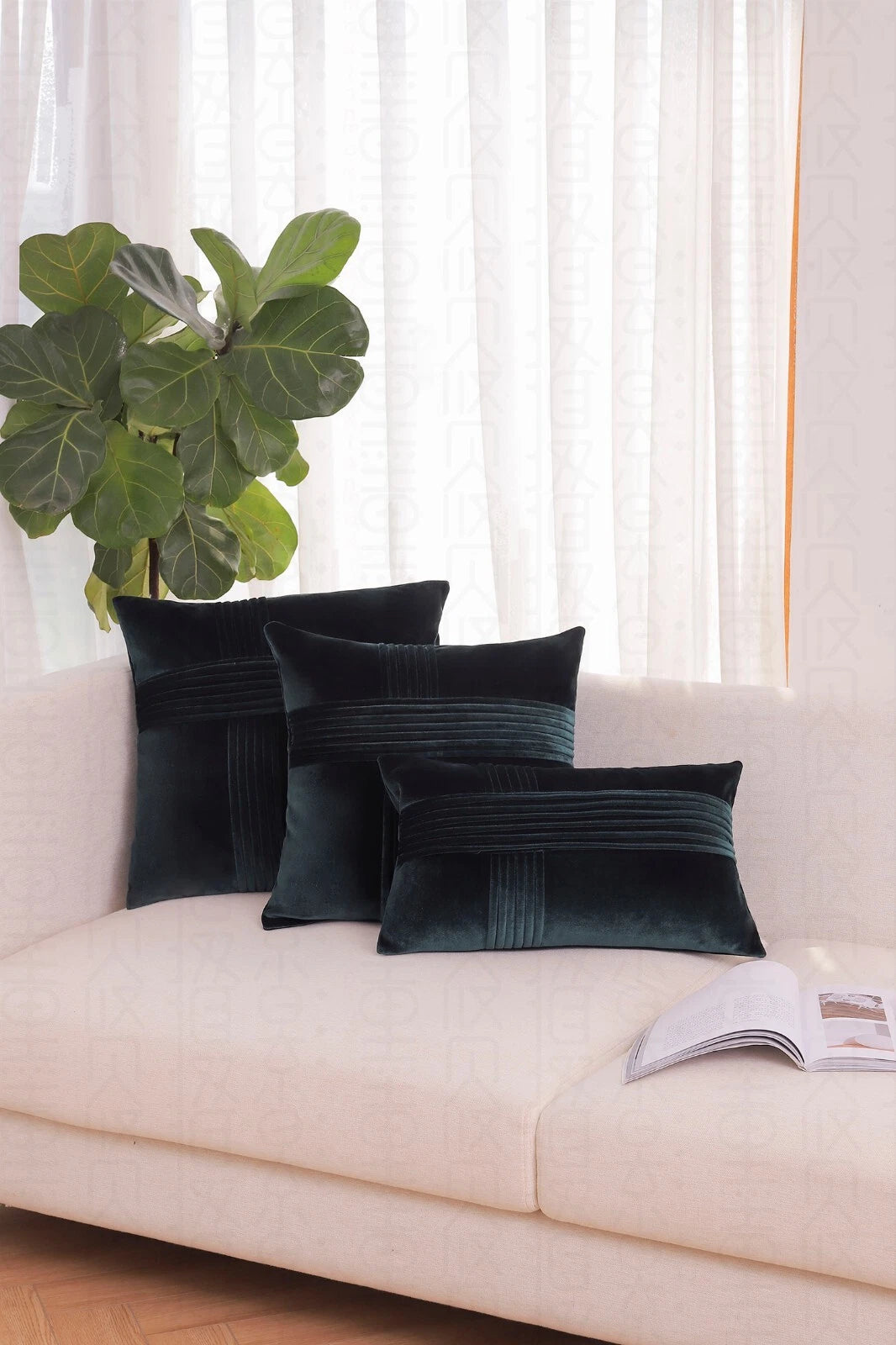 2 PACK Throw Pillow Covers Sofa Decor Velvet Cushion Cases Premium Cushion Cover
