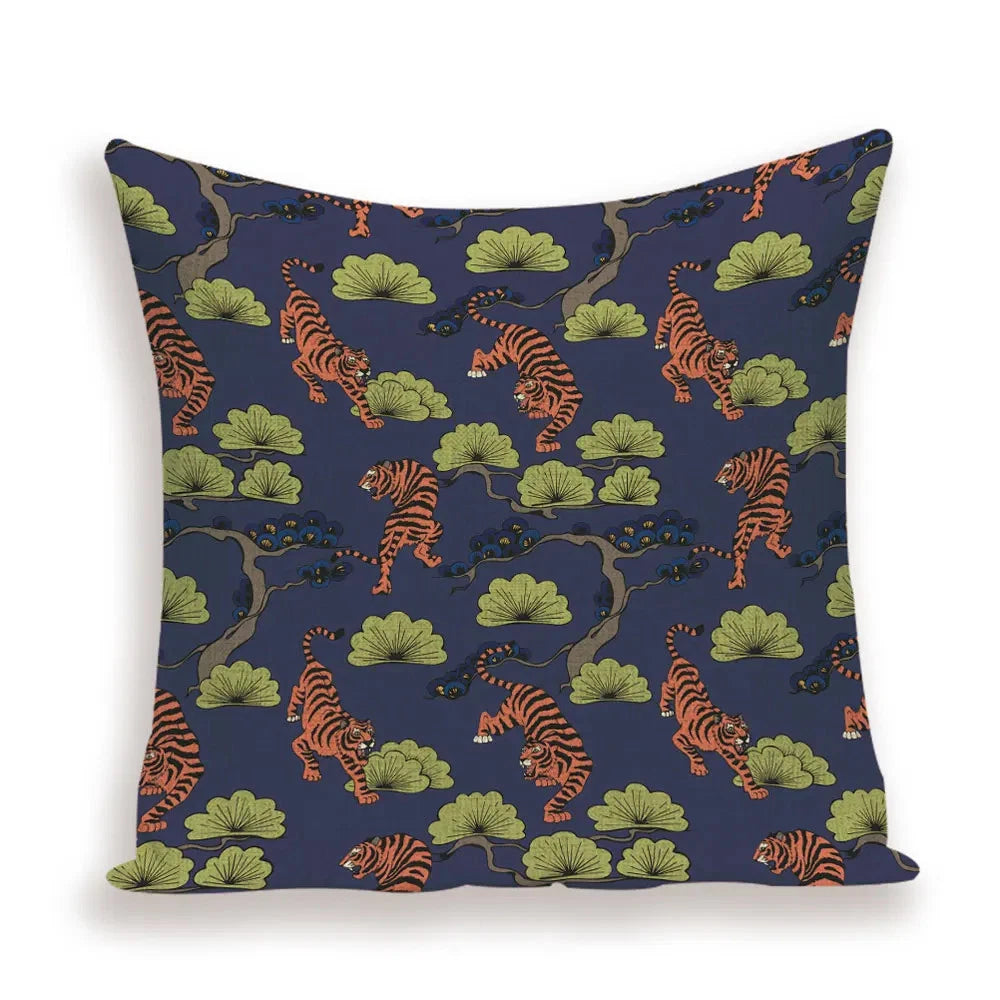 Animal Style Tiger Cushion Case Autumn Jungle Pillowcase Sofa Bed Cushions Cover