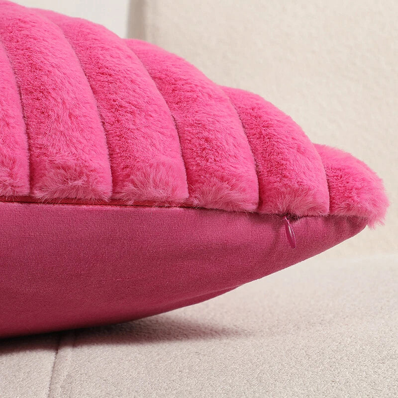 16" 18" 20" 22" 24" Plush Velvet Cushion Cover Sofa Bed Soft Plain Pillow Case