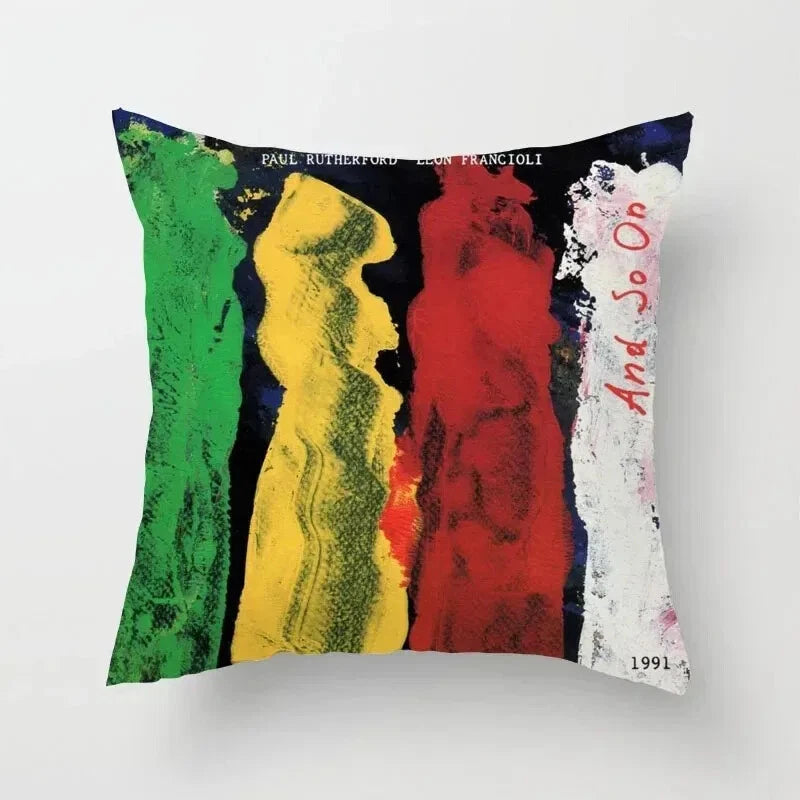 Bed Home Living Room Car Office Rainbow Geometric Sofa Pillowcase Cushion Cover