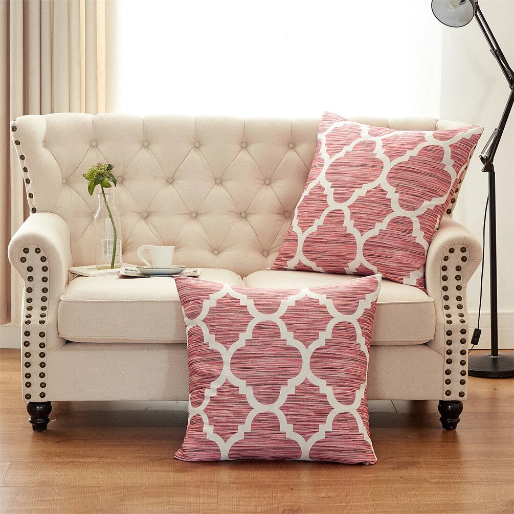 2 x Decorative Honor Throw Pillow Covers for Couch Bed Sofa Simple Pillow Cases