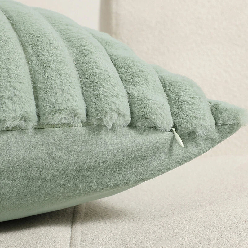 16" 18" 20" 22" 24" Plush Velvet Cushion Cover Sofa Bed Soft Plain Pillow Case