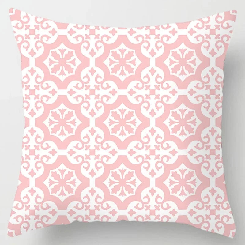 45x45cm Pink Printed Pillowcase Decoration Sofa Cushion Cover Bed  Home  Car