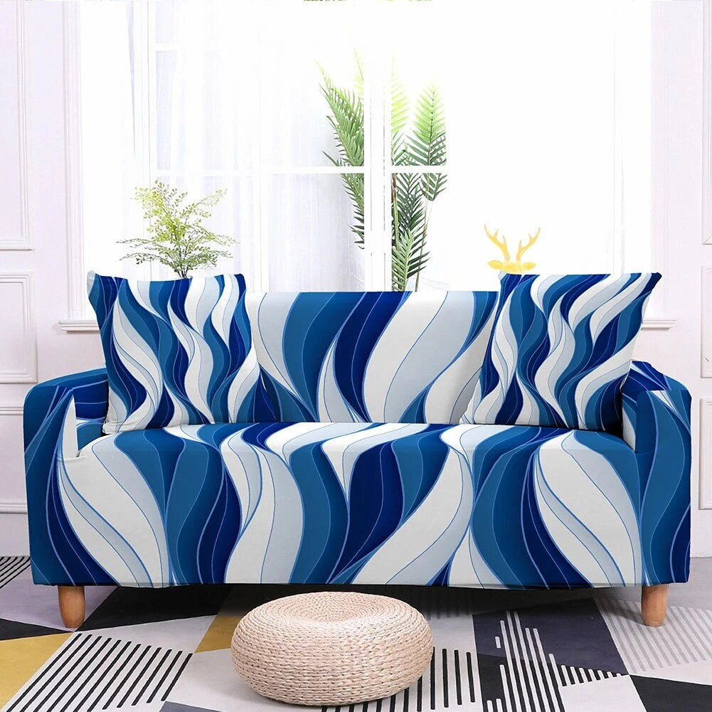 3D Printed Elastic Sofa Covers for Living Room L Shape Geometric Seater