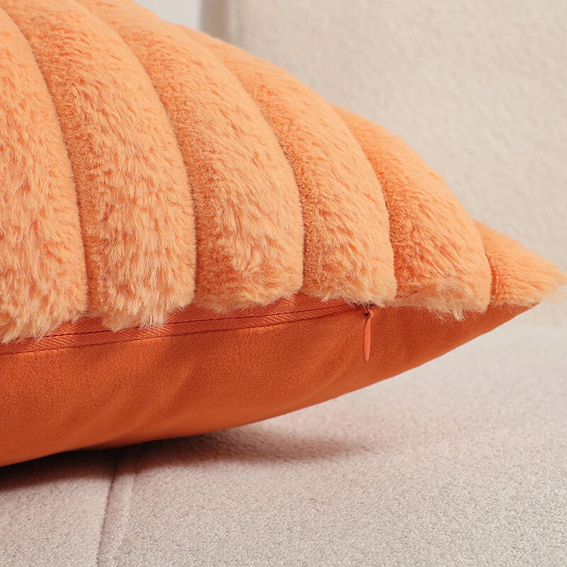 16" 18" 20" 22" 24" Plush Velvet Cushion Cover Sofa Bed Soft Plain Pillow Case