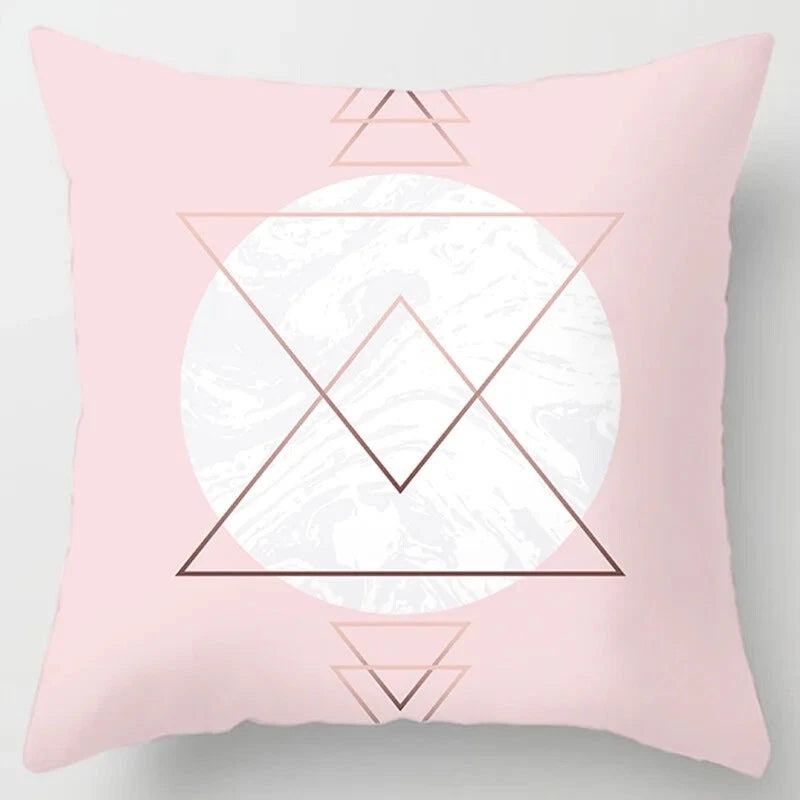 45x45cm Pink Printed Pillowcase Decoration Sofa Cushion Cover Bed  Home  Car