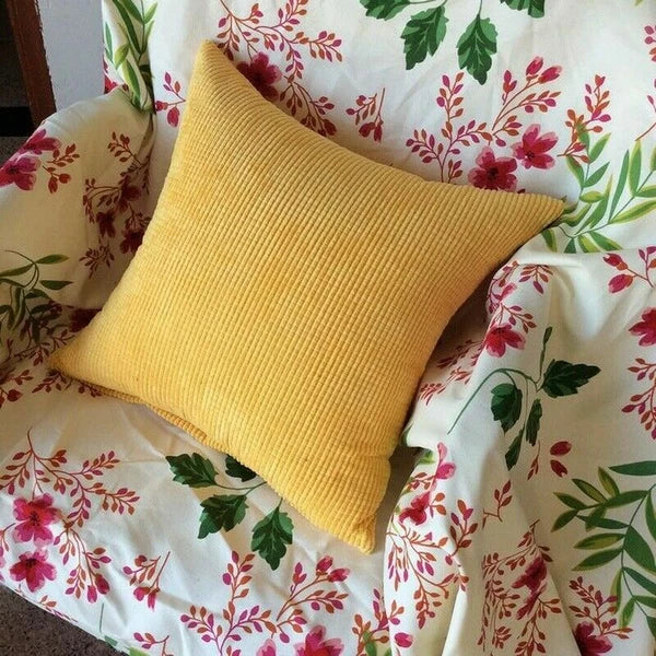 2X Large Plain Corduroy Cushion Covers Durable Fabric Pillow Cases Sofa Bed New