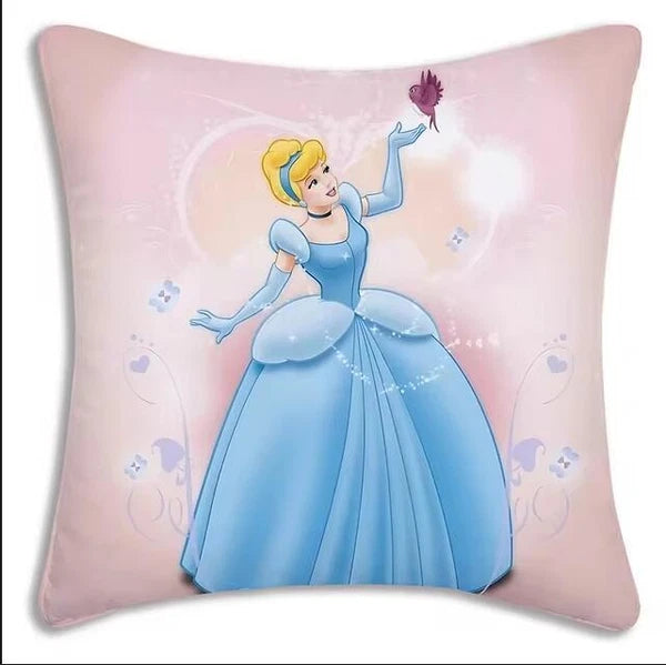 Cartoon Cinderella Pillow Cover Sofa Decorative Home Printing Cute Cushion Cover