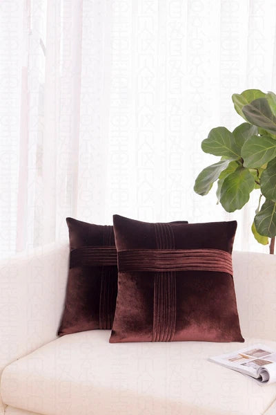 2 Pack Throw Pillow Covers  Sofa Decor Cushion Cases Velvet Premium Cushion