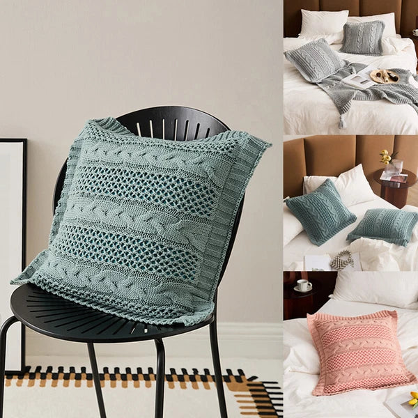 45*45cm Square Knitted Pillowcase Throw Waist Cushion Covers Sofa Bed Home Decor