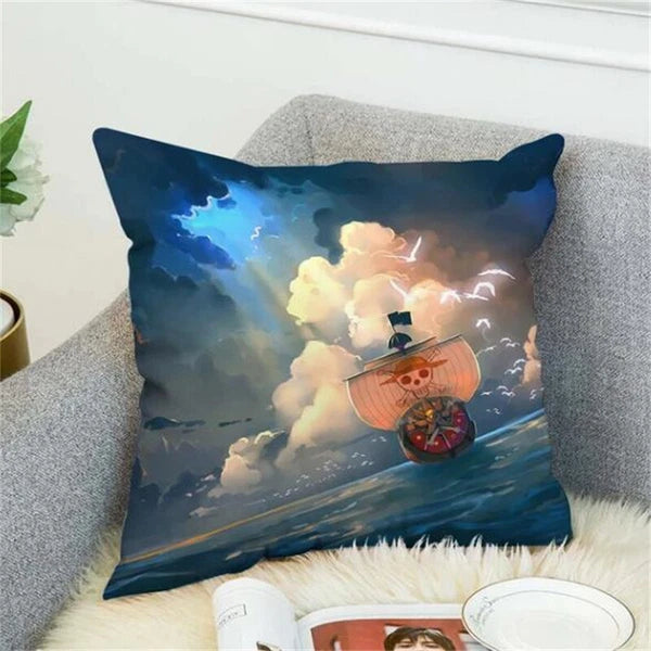 Anime Cartoon One Piece Print Cushion Cover Sofa Home Decor Pillowcase