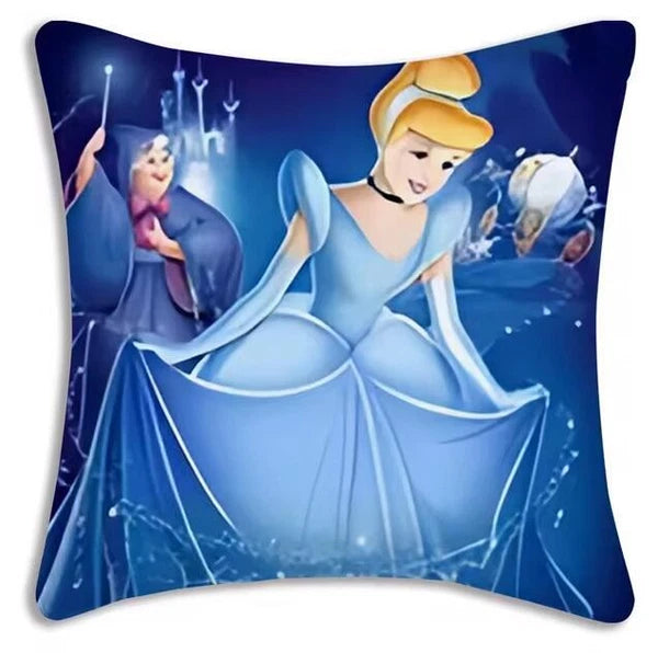 Cartoon Cinderella Pillow Cover Sofa Decorative Home Printing Cute Cushion Cover