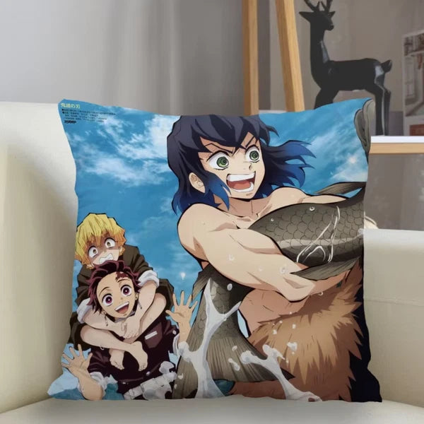 45X45Cm Polyester Demon Slayer Pillowcase Sofa Decoration Cushion Cover Home Dec