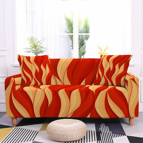3D Printed Elastic Sofa Covers for Living Room L Shape Geometric Seater