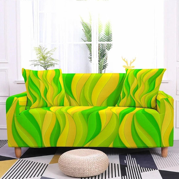 3D Printed Elastic Sofa Covers for Living Room L Shape Geometric Seater