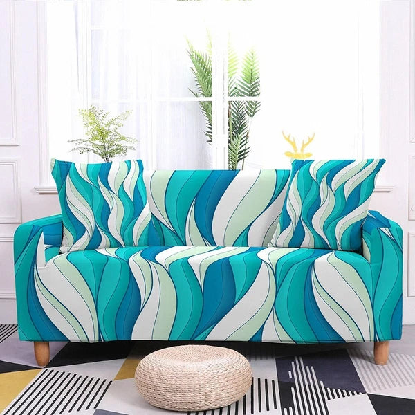 3D Printed Elastic Sofa Covers for Living Room L Shape Geometric Seater