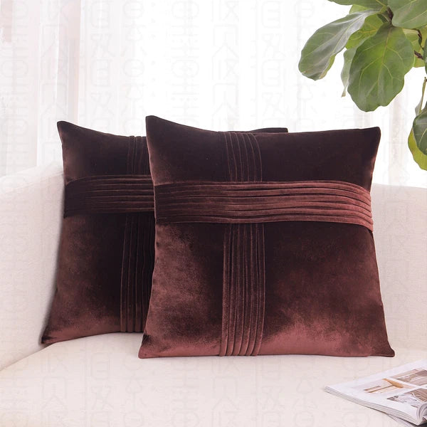 2 Pack Throw Pillow Covers  Sofa Decor Cushion Cases Velvet Premium Cushion