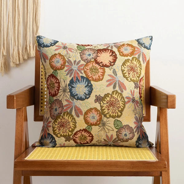 24 x 24in Cotton Linen Blend Home Throw Pillow Cover Case Sofa Bed Cushion Cover