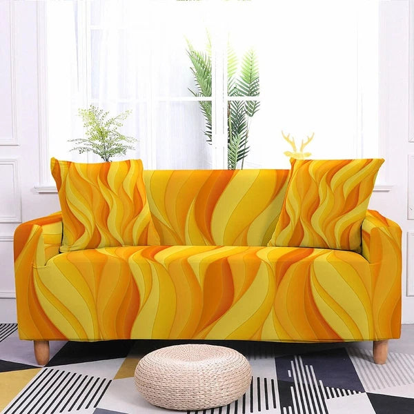 3D Printed Elastic Sofa Covers for Living Room L Shape Geometric Seater