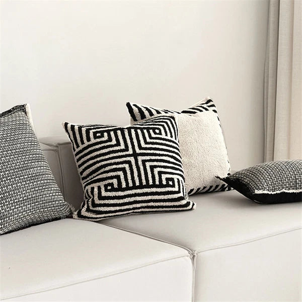 20x20in Cotton Fabric Throw Pillow Cover Sofa Bed Cushion Cover Case Home Decor