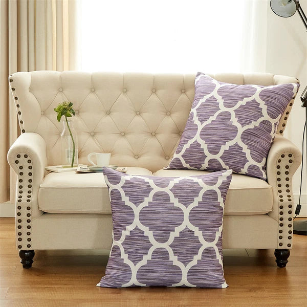 2 x Decorative Honor Throw Pillow Covers for Couch Bed Sofa Simple Pillow Cases