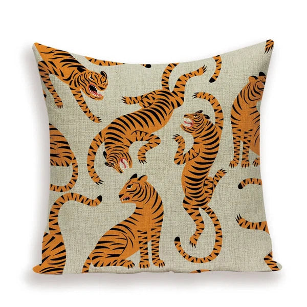 Animal Style Tiger Cushion Case Autumn Jungle Pillowcase Sofa Bed Cushions Cover