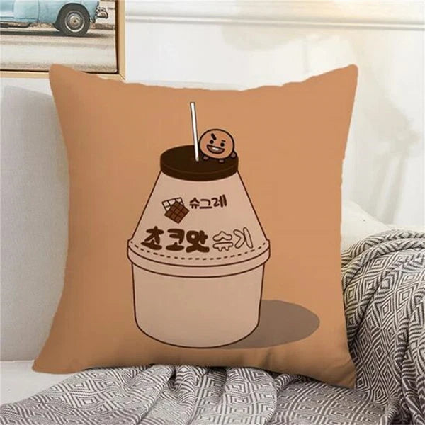 B-Binggrae Pillow Cases Pillows Covers Sofa Cushions Anime Bed Home Decorative